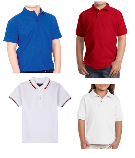 camisetas tipo polo para niños