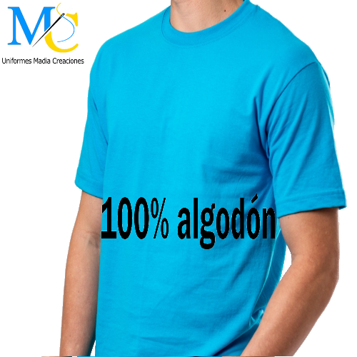 Camiseta Algodón Turquesa